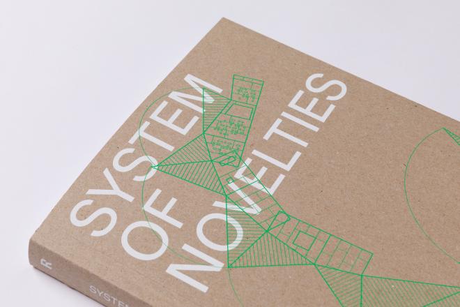 Photo image of brown craft like cover of book titled System of Novelties