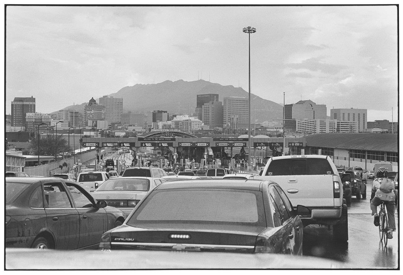 Crowd of cars and people