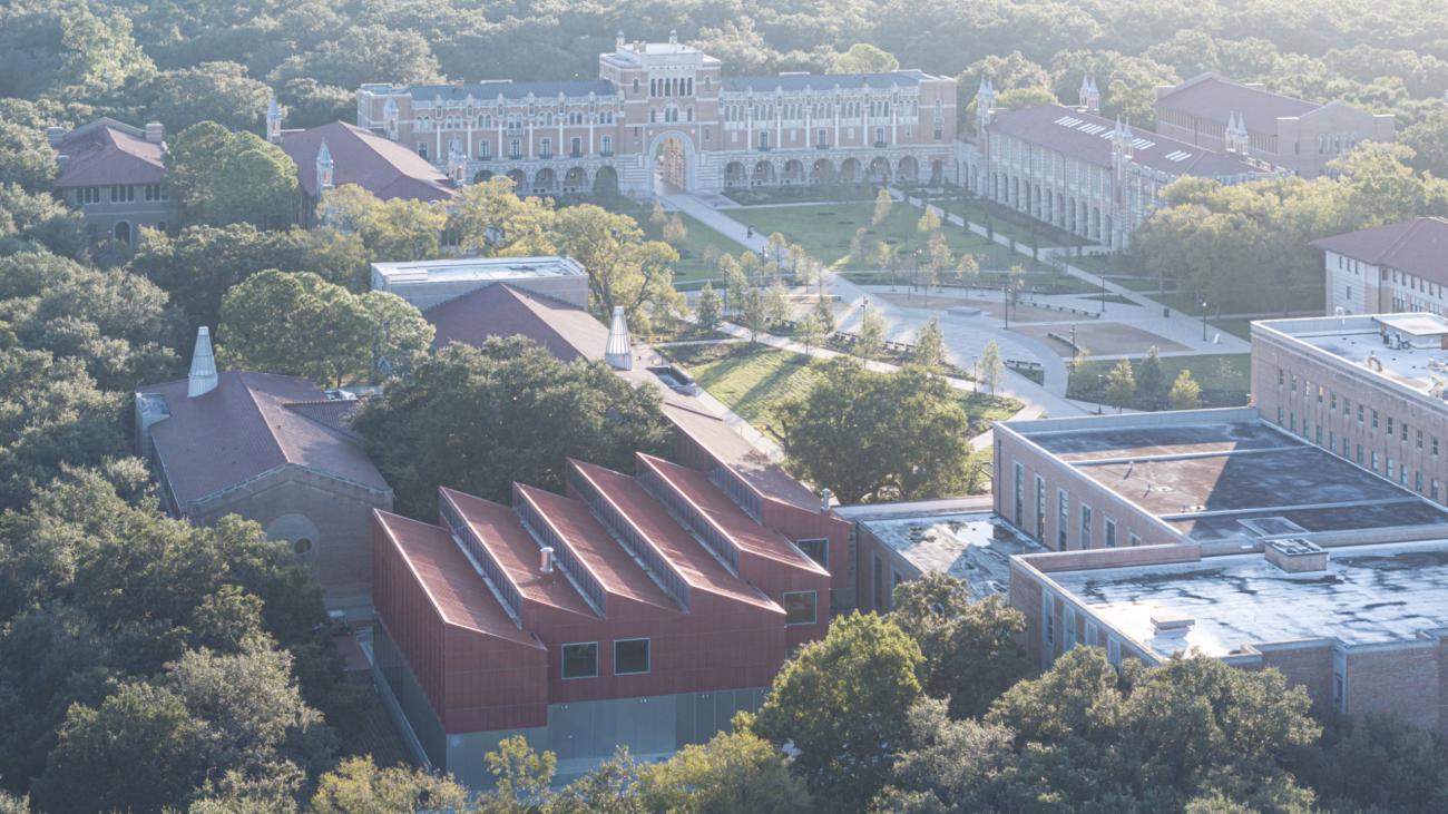 Arial view of Rice University. Photo: Laurian Ghinițoiu.