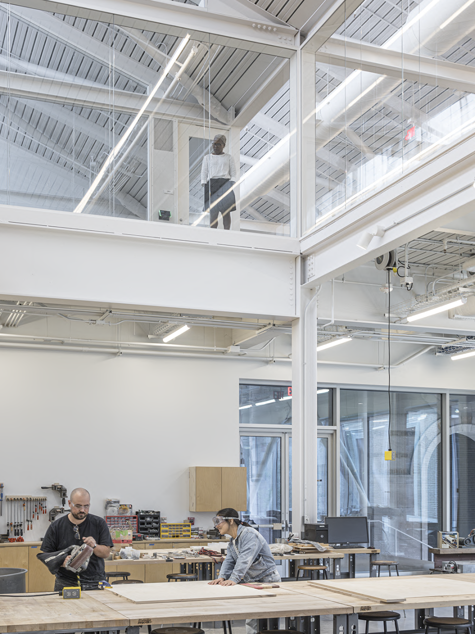 Image of the Brochstein Fabrication Lab in William T. Cannady Hall. Photo: Laurian Ghinitiou. Image of the Brochstein Fabrication Lab in William T. Cannady Hall. Photo: Laurian Ghinitiou.