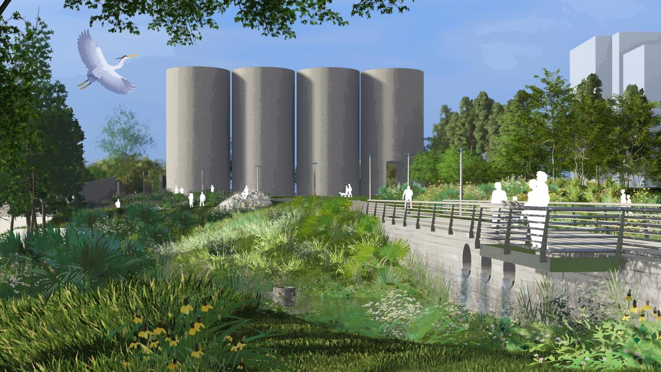 Gravel Silos and Stormwater Park