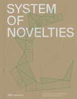 Photo of book with brown craft cover and white and green title called system of novelties