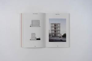 two page spread of photo images of architectural work